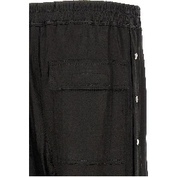 Black Acetate Casual Pants