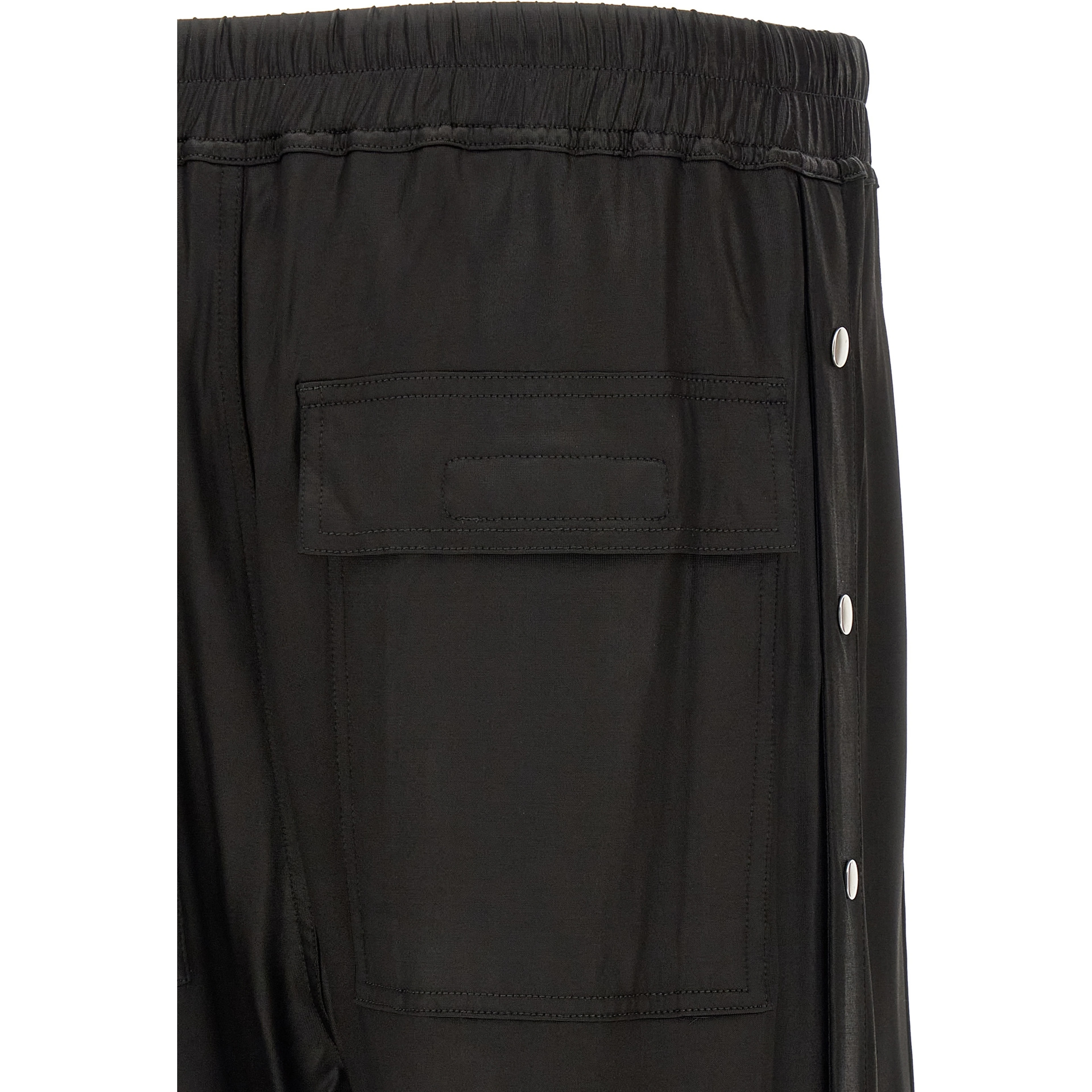 Black Acetate Casual Pants