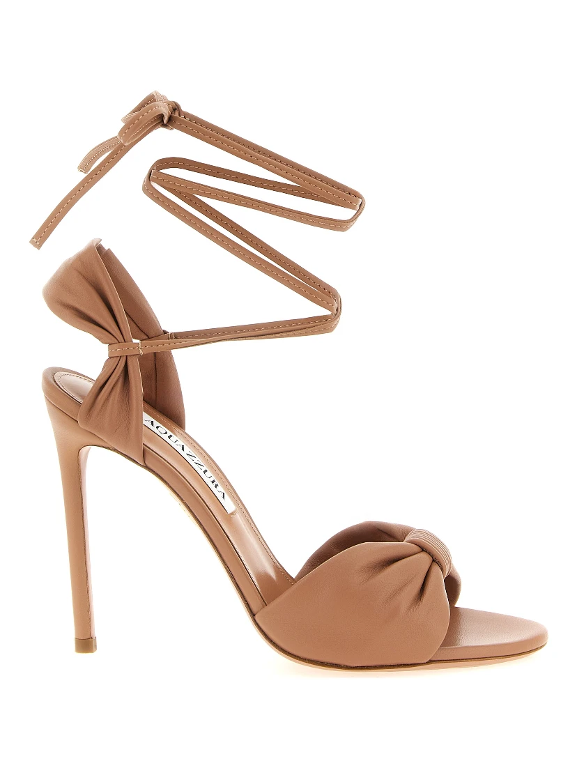 Multicolor Lamb Leather Stiletto Heel Sandals