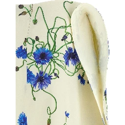 Blue Cotton Mini Skirt