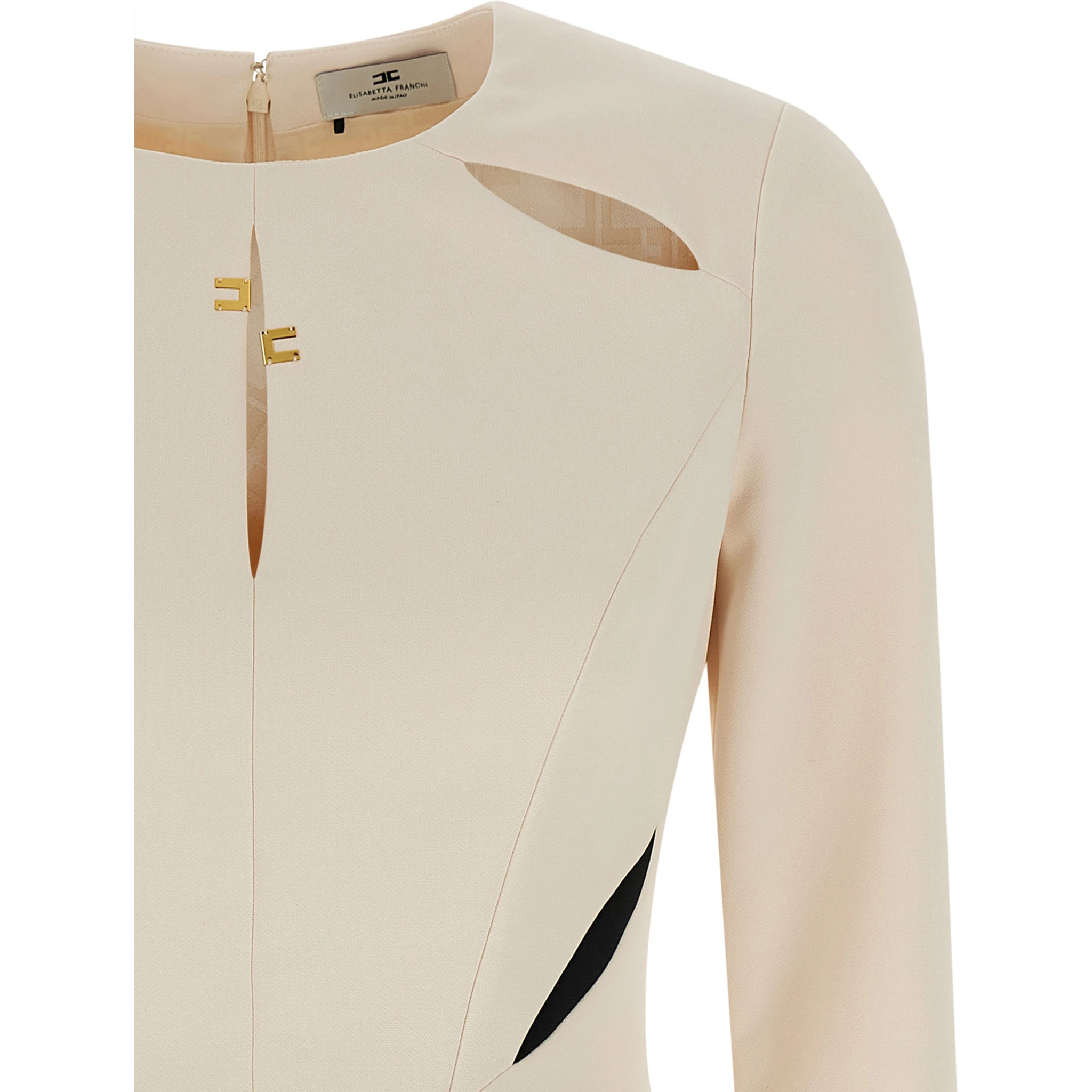 Bicolor Polyester Short Dress