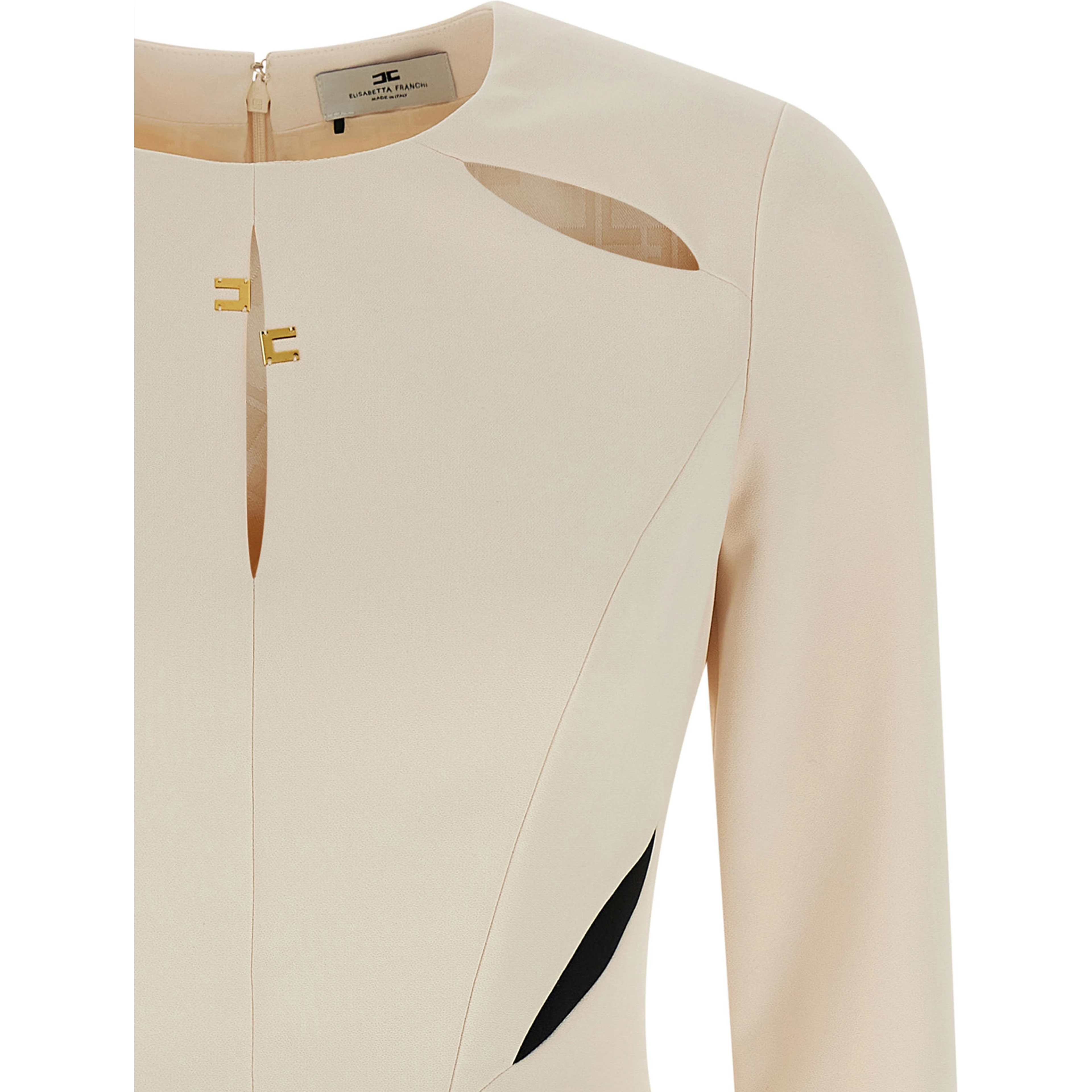 Bicolor Polyester Short Dress
