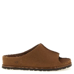 Brown Leather Slides