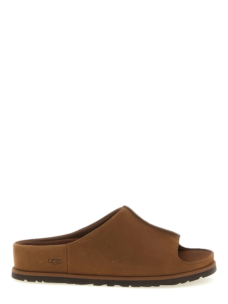Brown Leather Slides