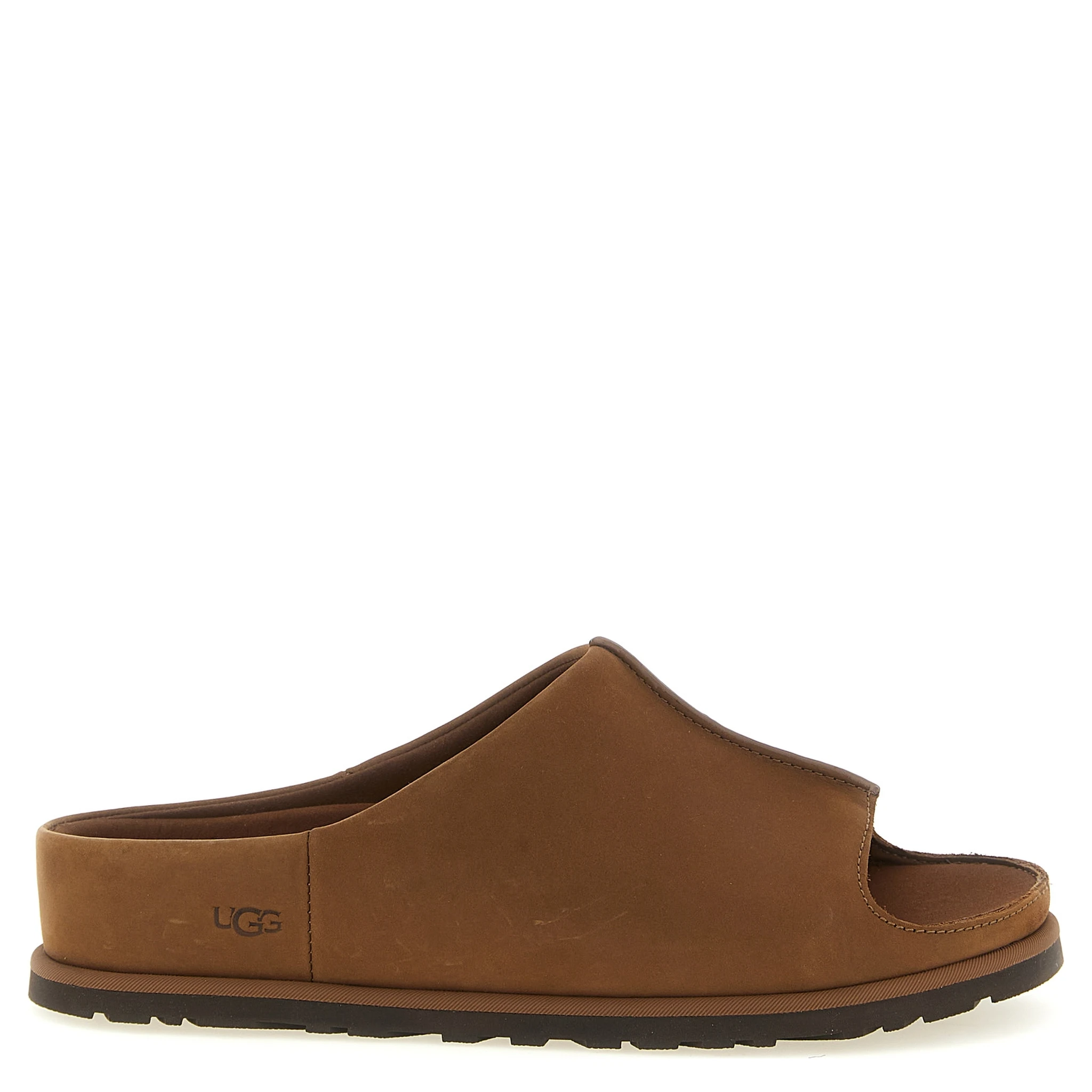 Brown Leather Slides