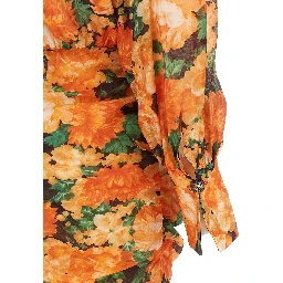 Orange Lyocell Short Dress