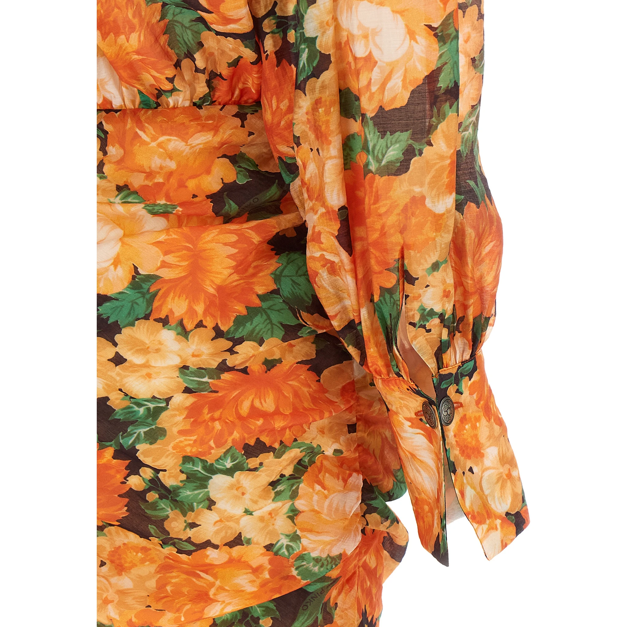 Orange Lyocell Short Dress
