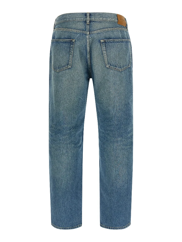 Blue Cotton Straight-Leg Jeans alternative