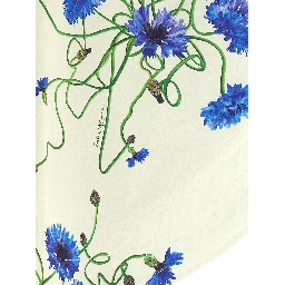Blue Cotton Mini Skirt