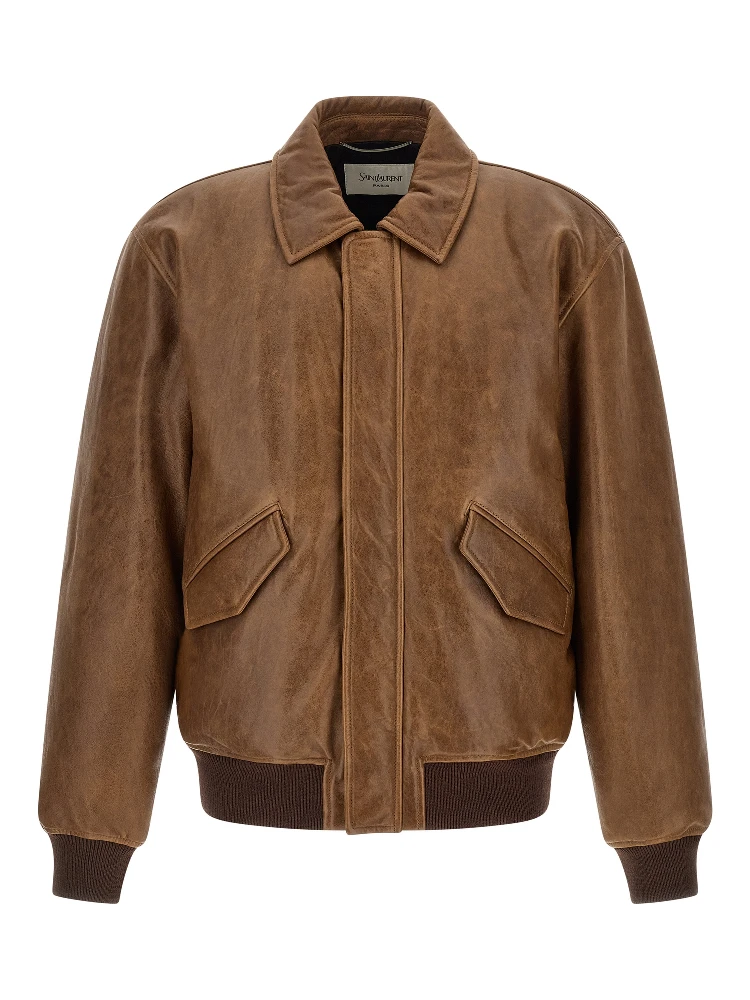 Brown Lamb Leather Leather Jacket