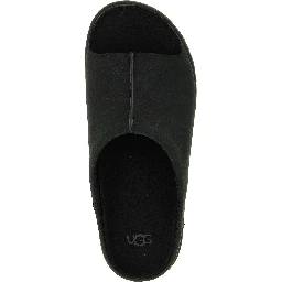 Black Leather Slides