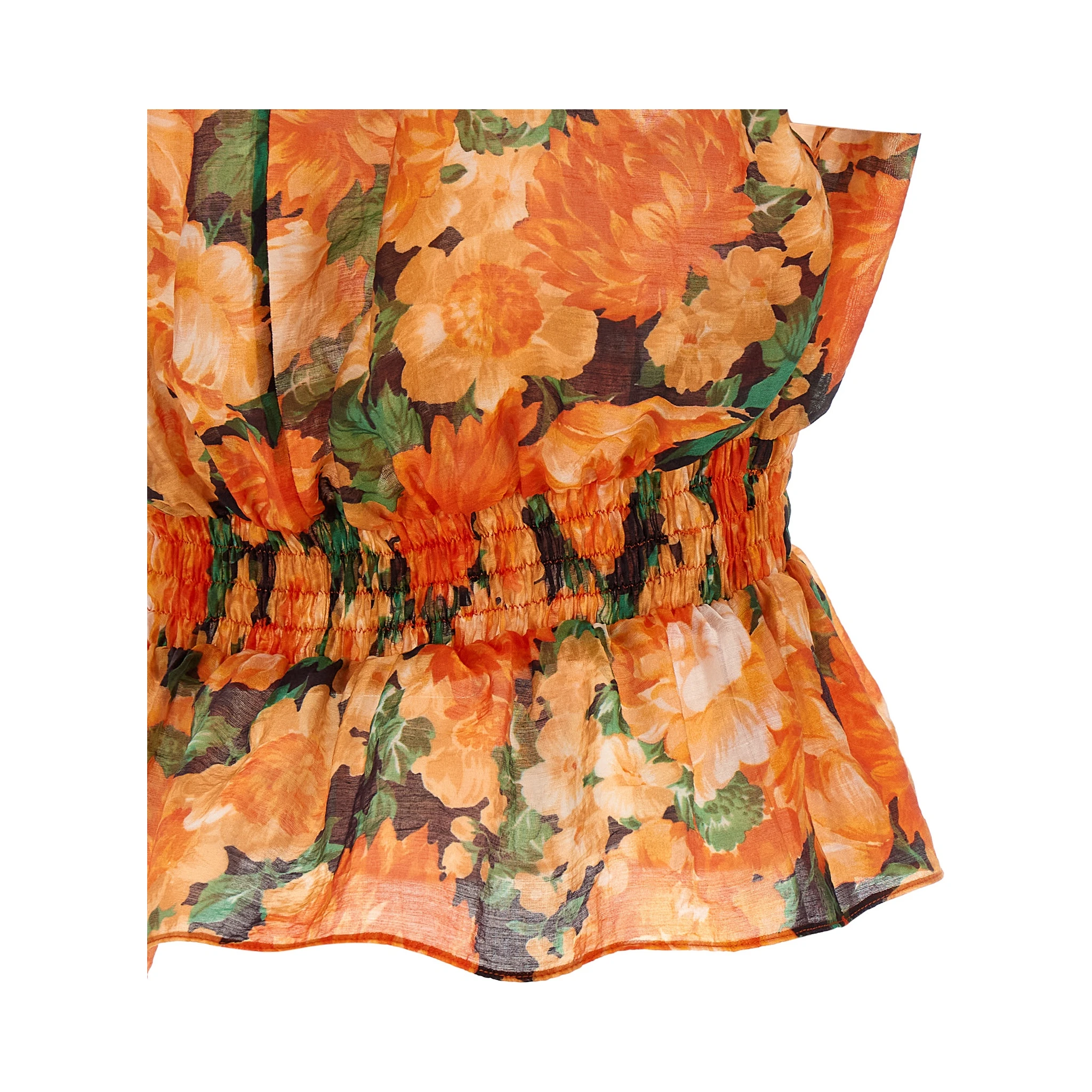 Orange Lyocell Pattern Shirt