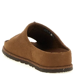 Brown Leather Slides
