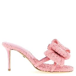Multicolor Raffia Stiletto Heel Sandals
