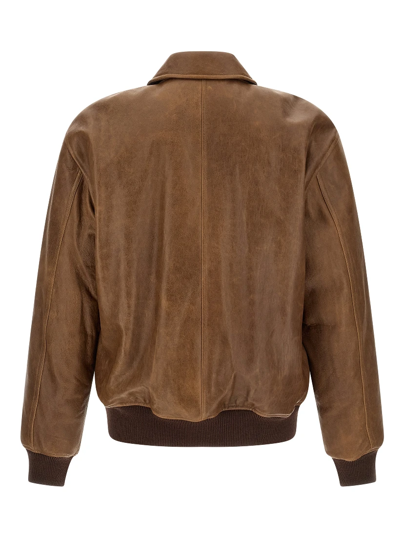 Brown Lamb Leather Leather Jacket