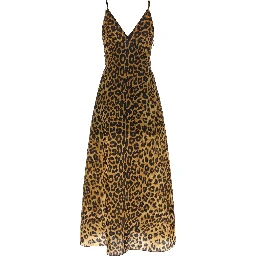 Brown Silk Long Dress