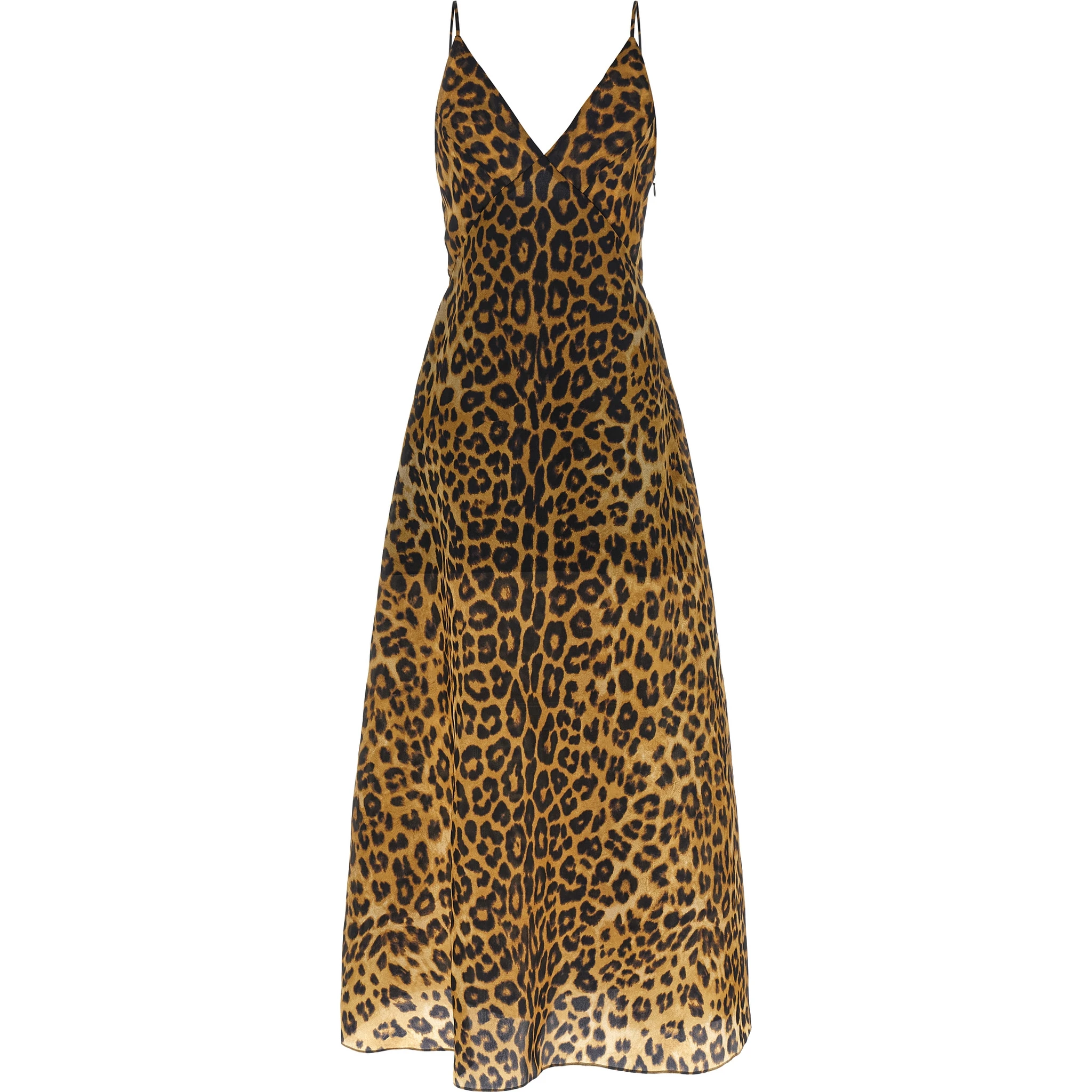 Brown Silk Long Dress