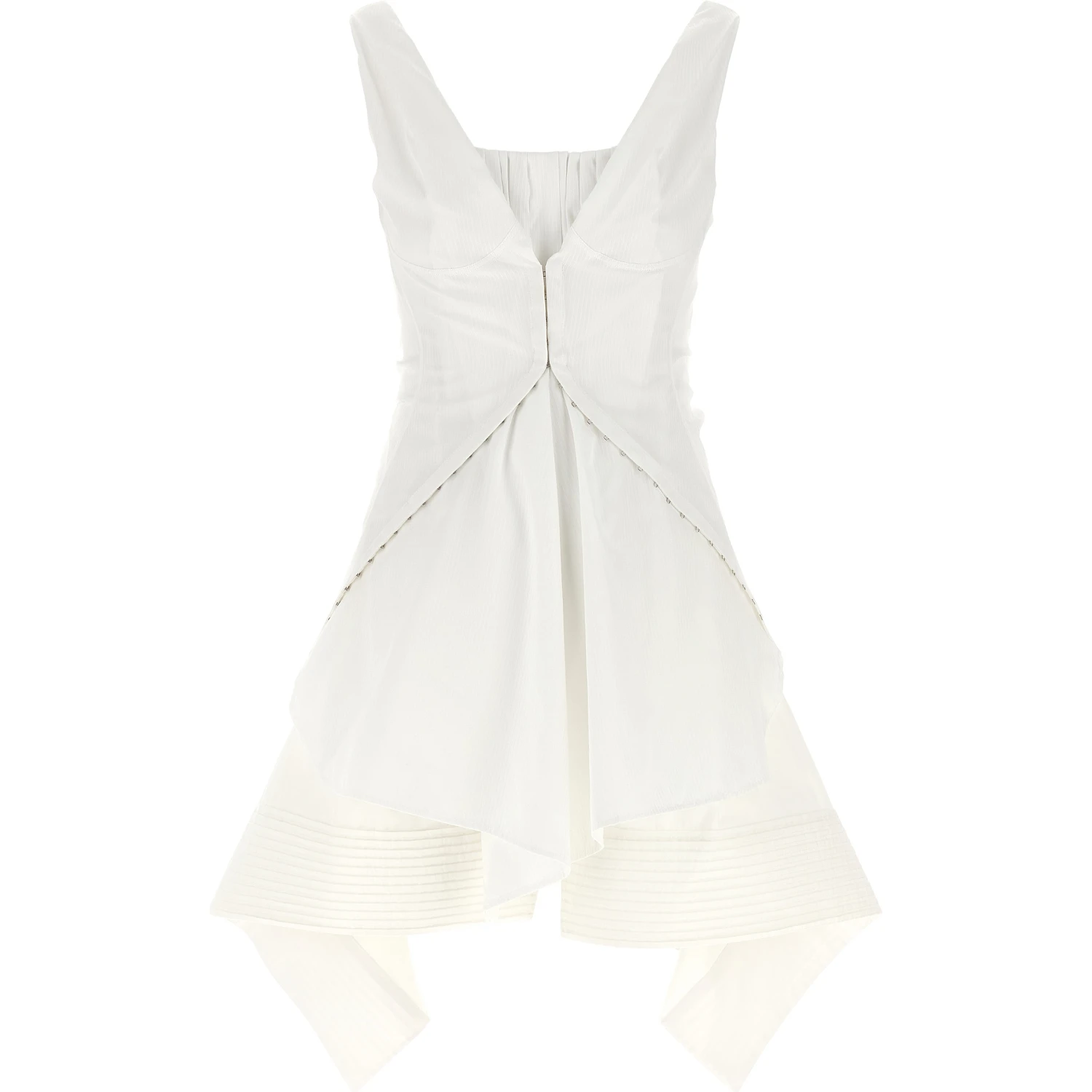 White Cotton Short Dress
