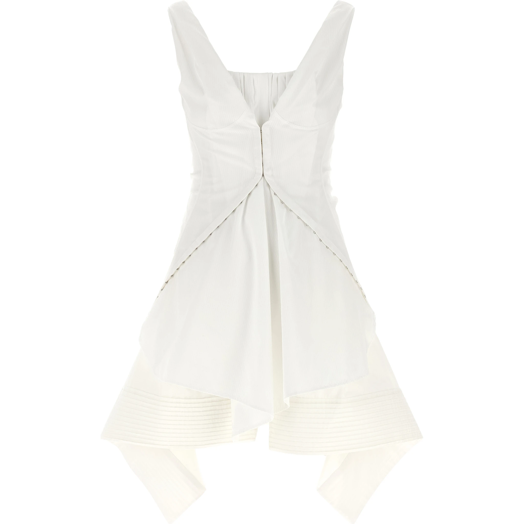 White Cotton Short Dress