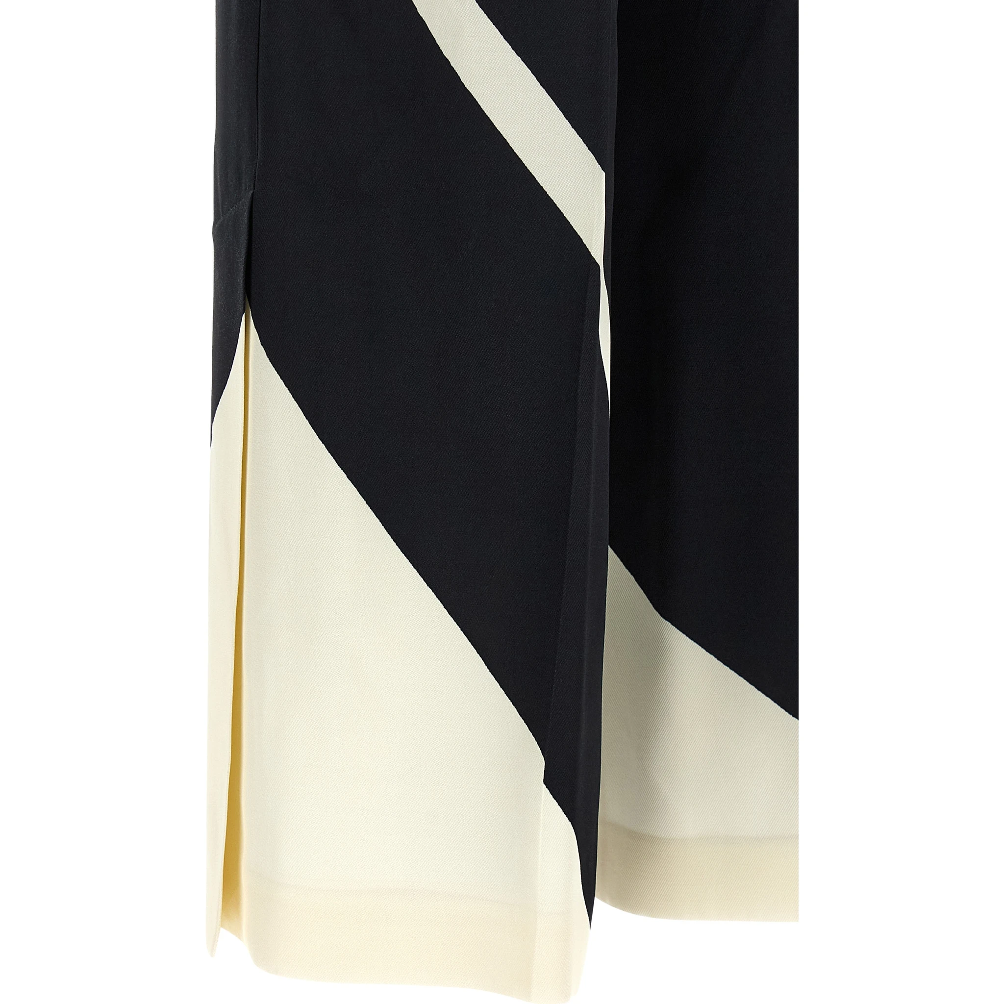 Bicolor Viscose Casual Pants