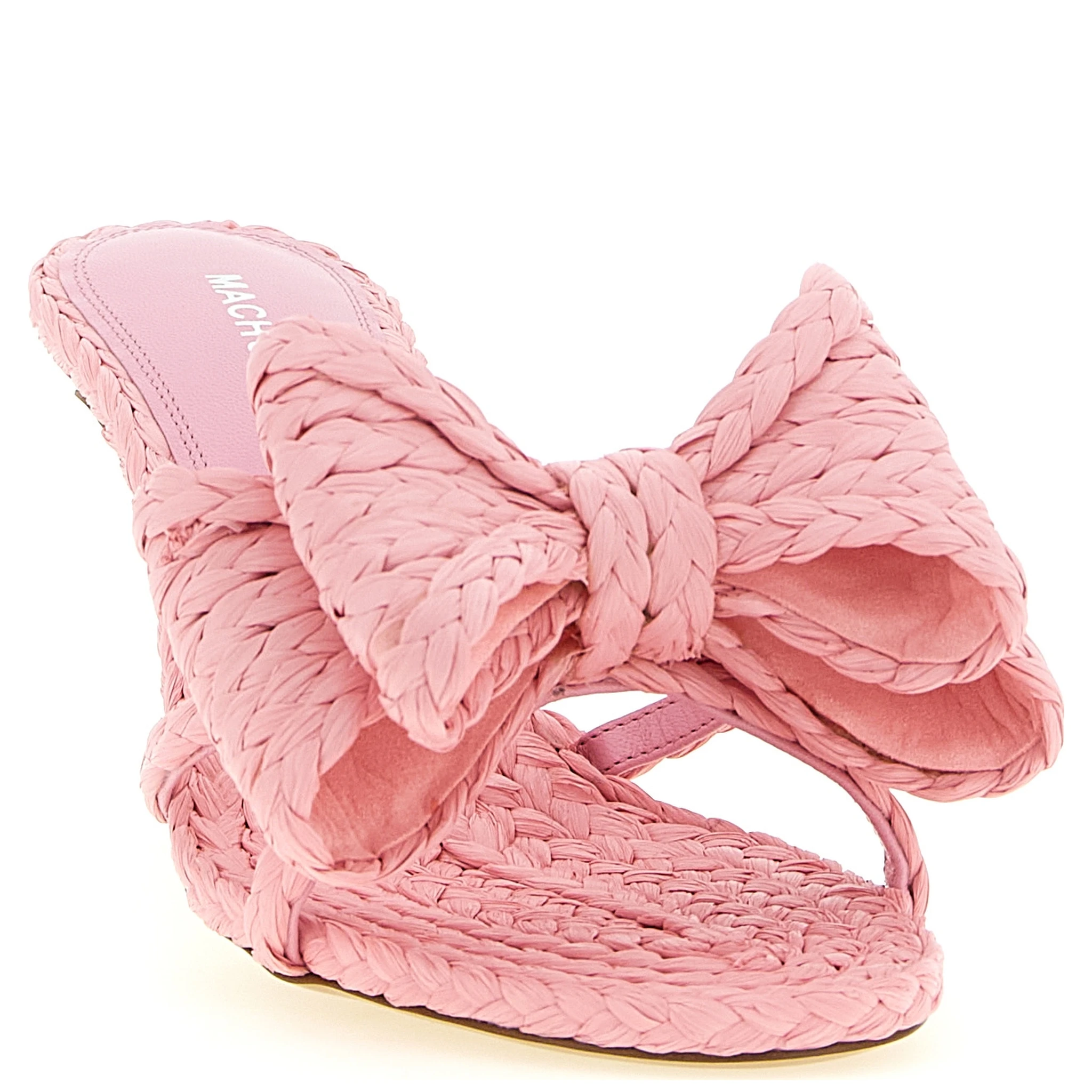 Multicolor Raffia Stiletto Heel Sandals