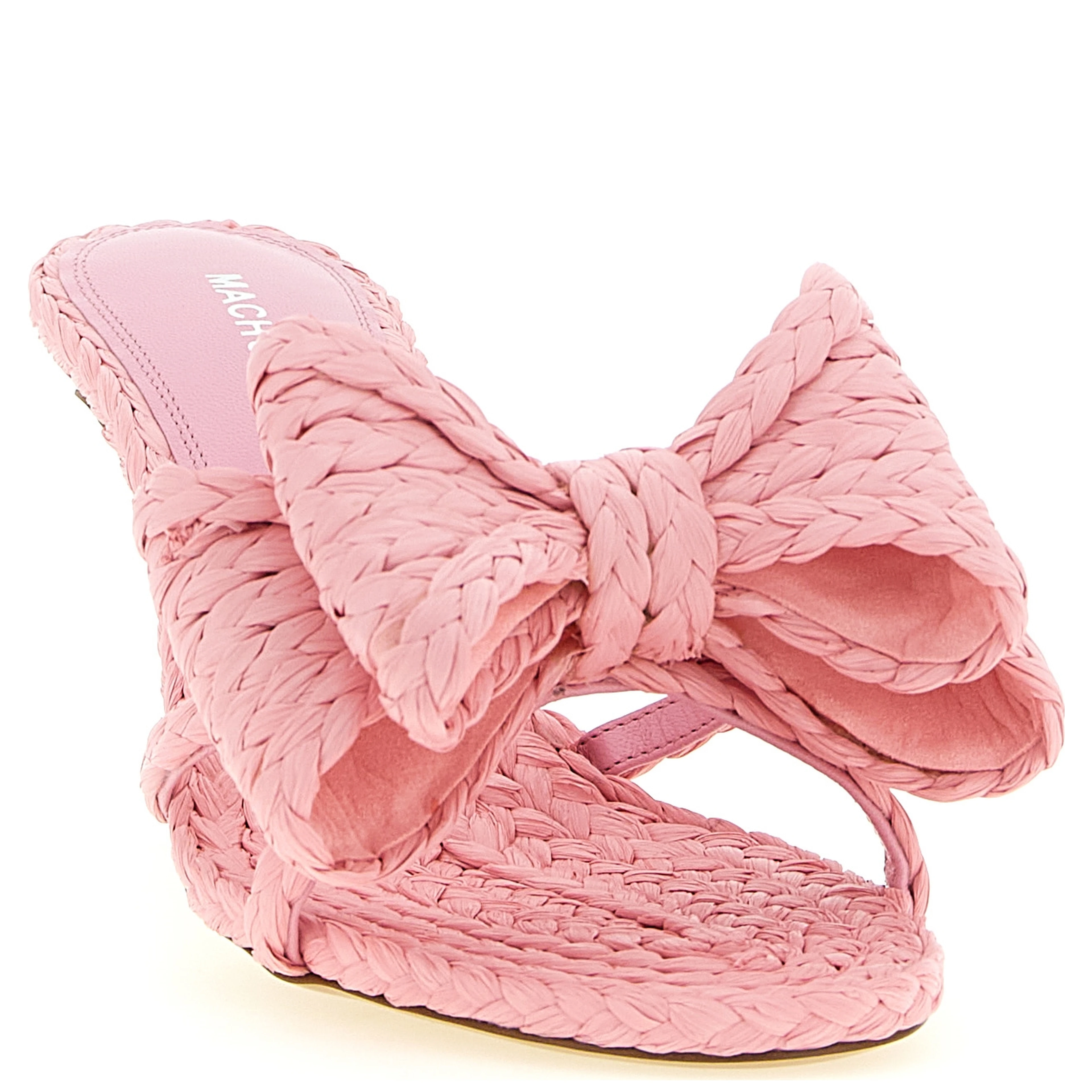 Multicolor Raffia Stiletto Heel Sandals