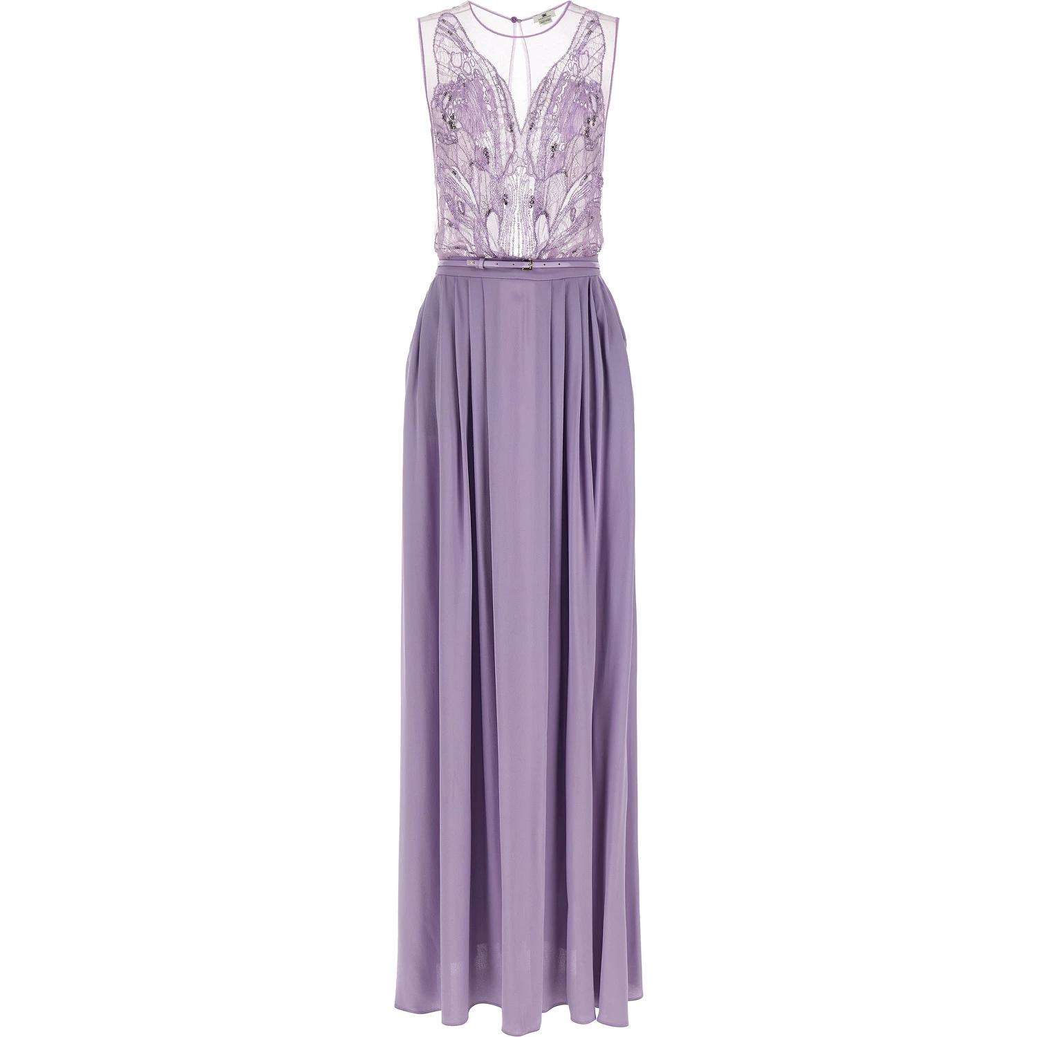Purple Viscose Long Dress