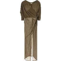 Bicolor Polyester Long Dress