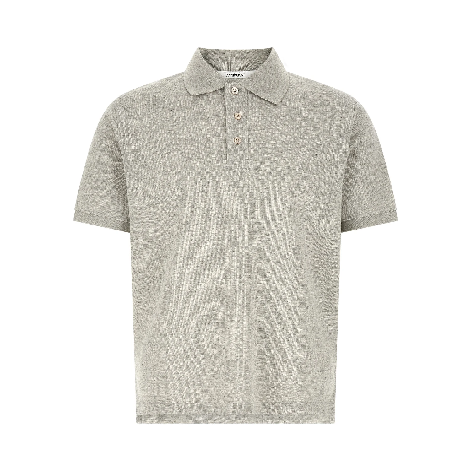 Gray Cotton Polo Shirt