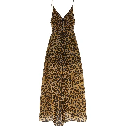 Brown Silk Long Dress