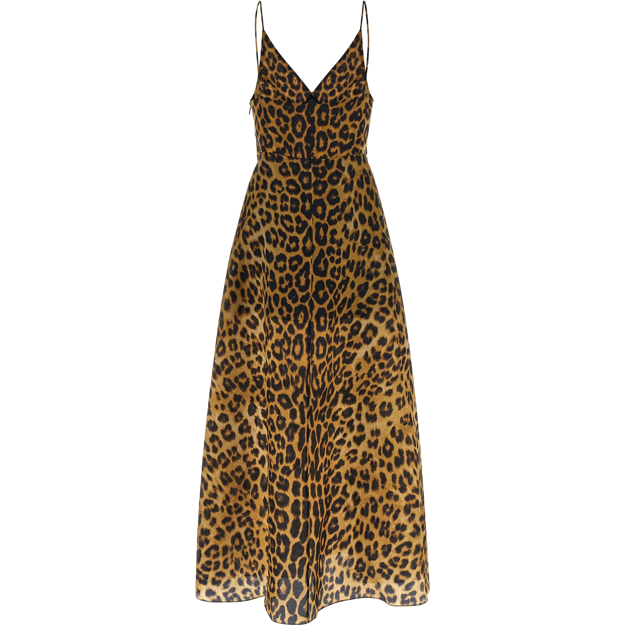 Brown Silk Long Dress