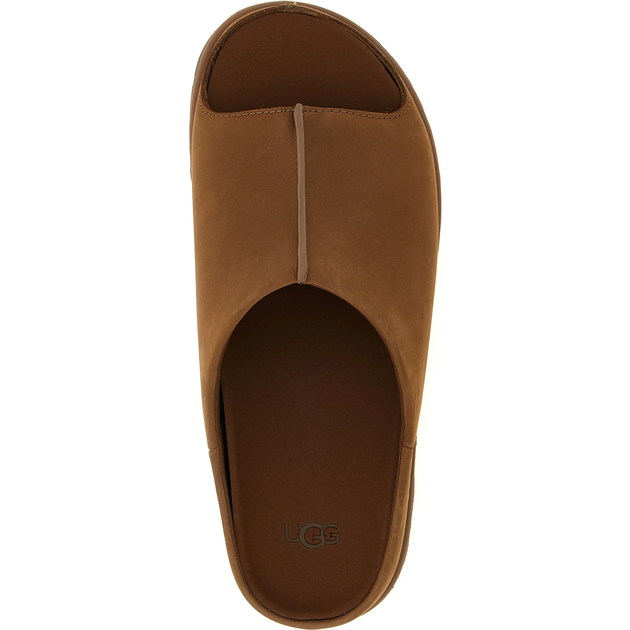 Brown Leather Slides