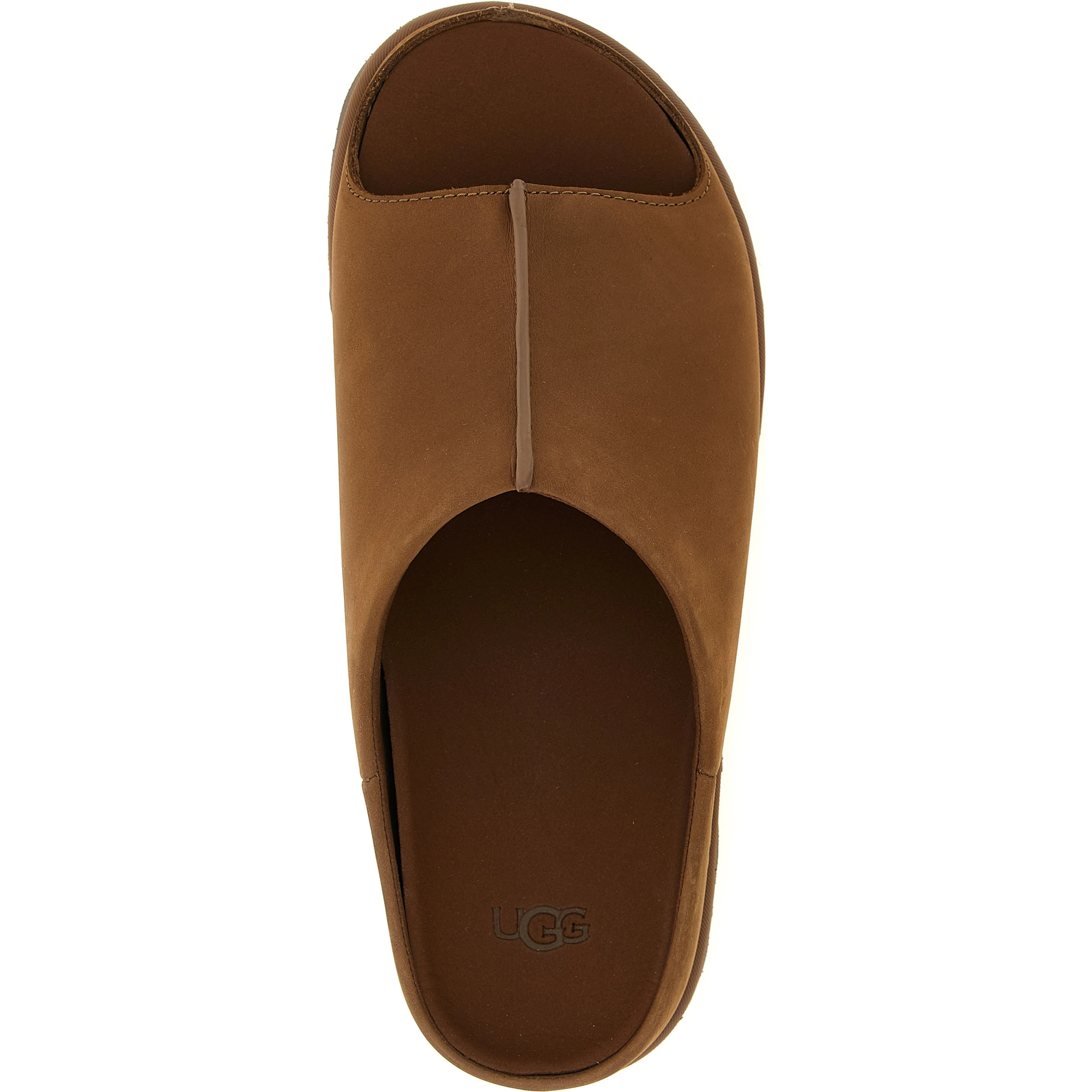 Brown Leather Slides