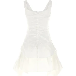 White Cotton Short Dress