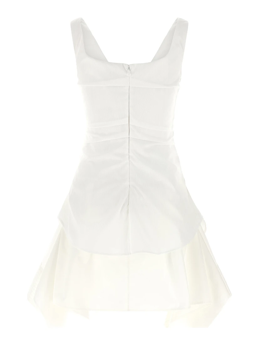 White Cotton Short Dress