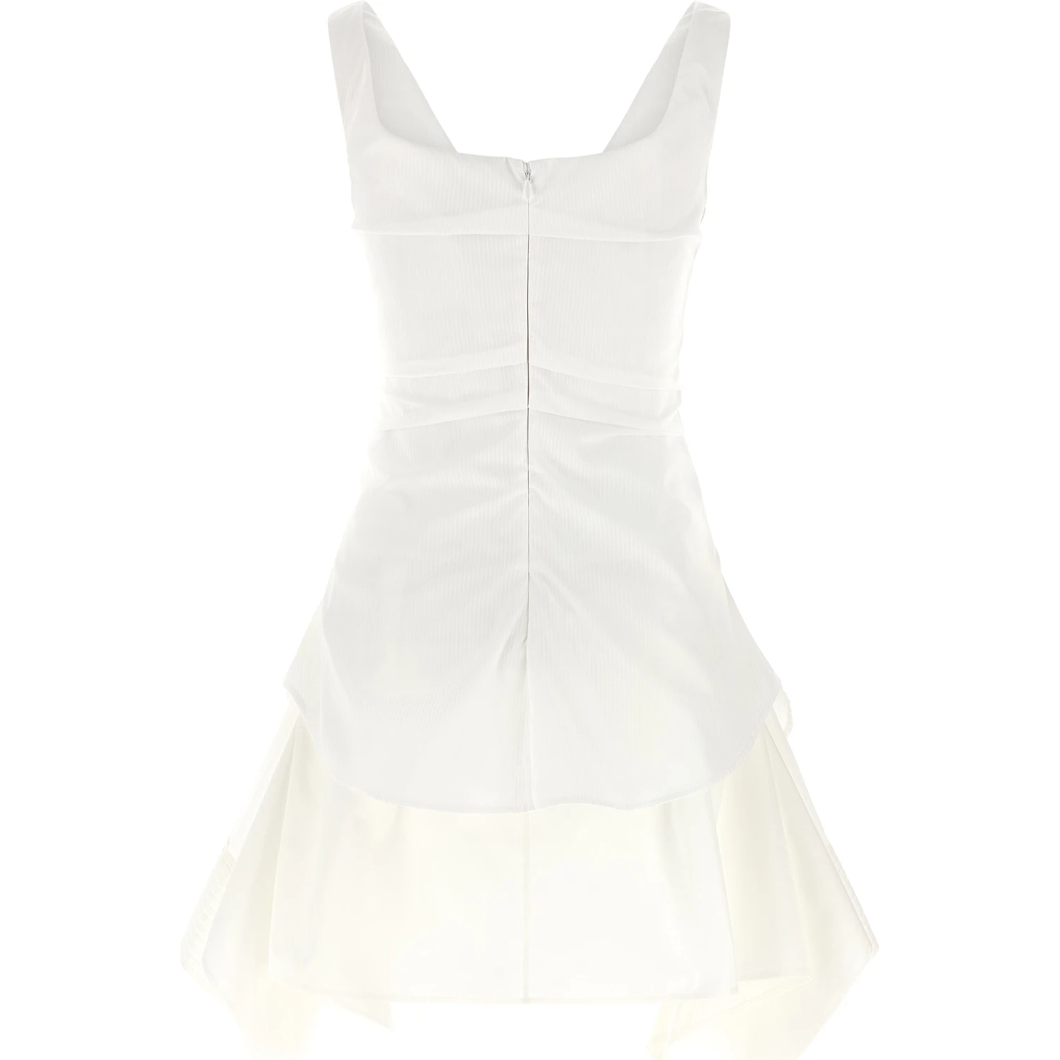 White Cotton Short Dress