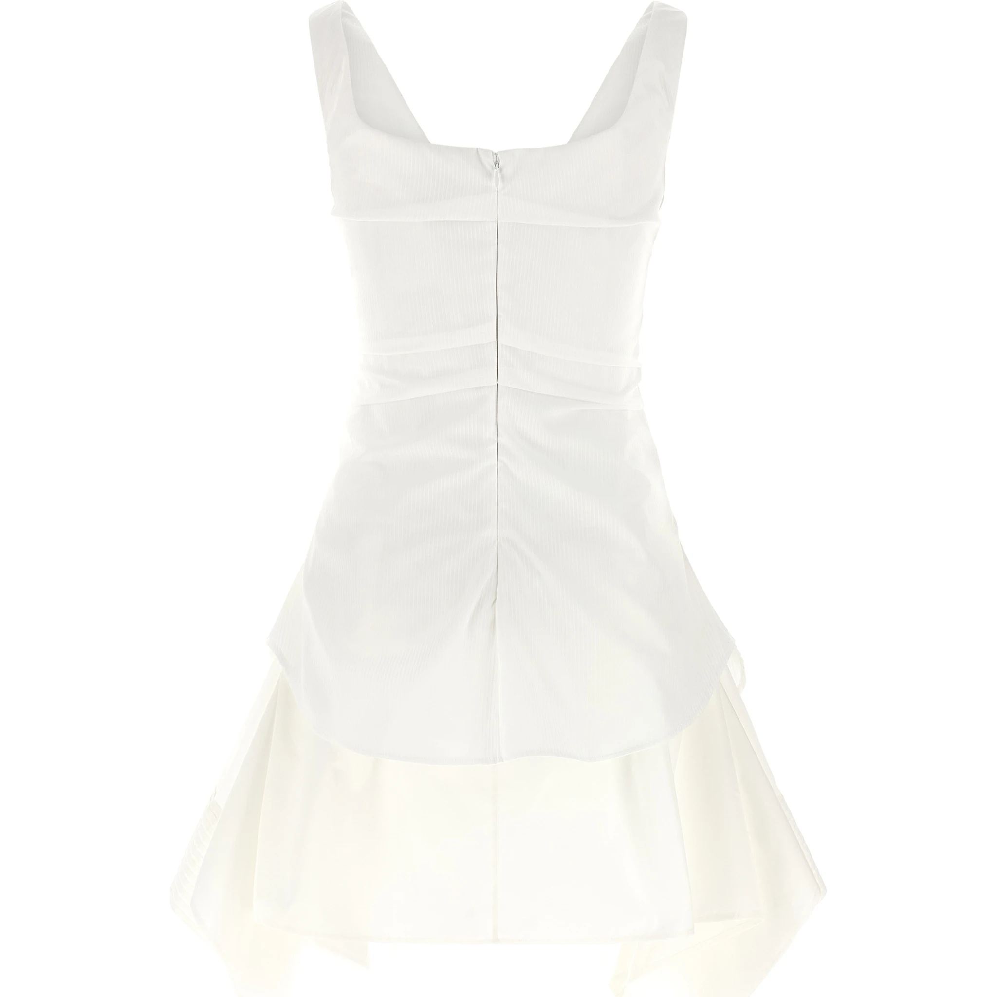 White Cotton Short Dress