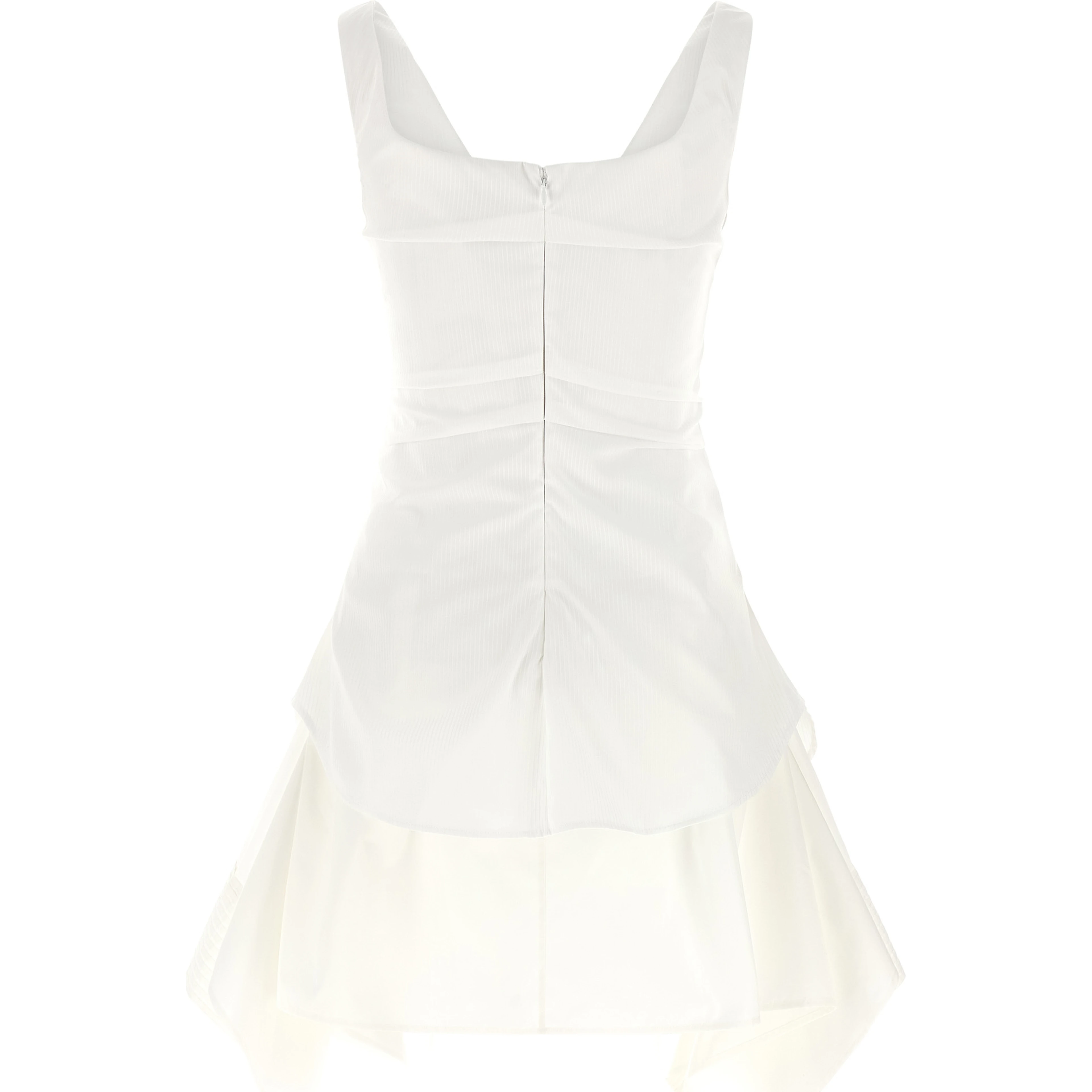 White Cotton Short Dress