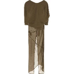 Bicolor Polyester Long Dress