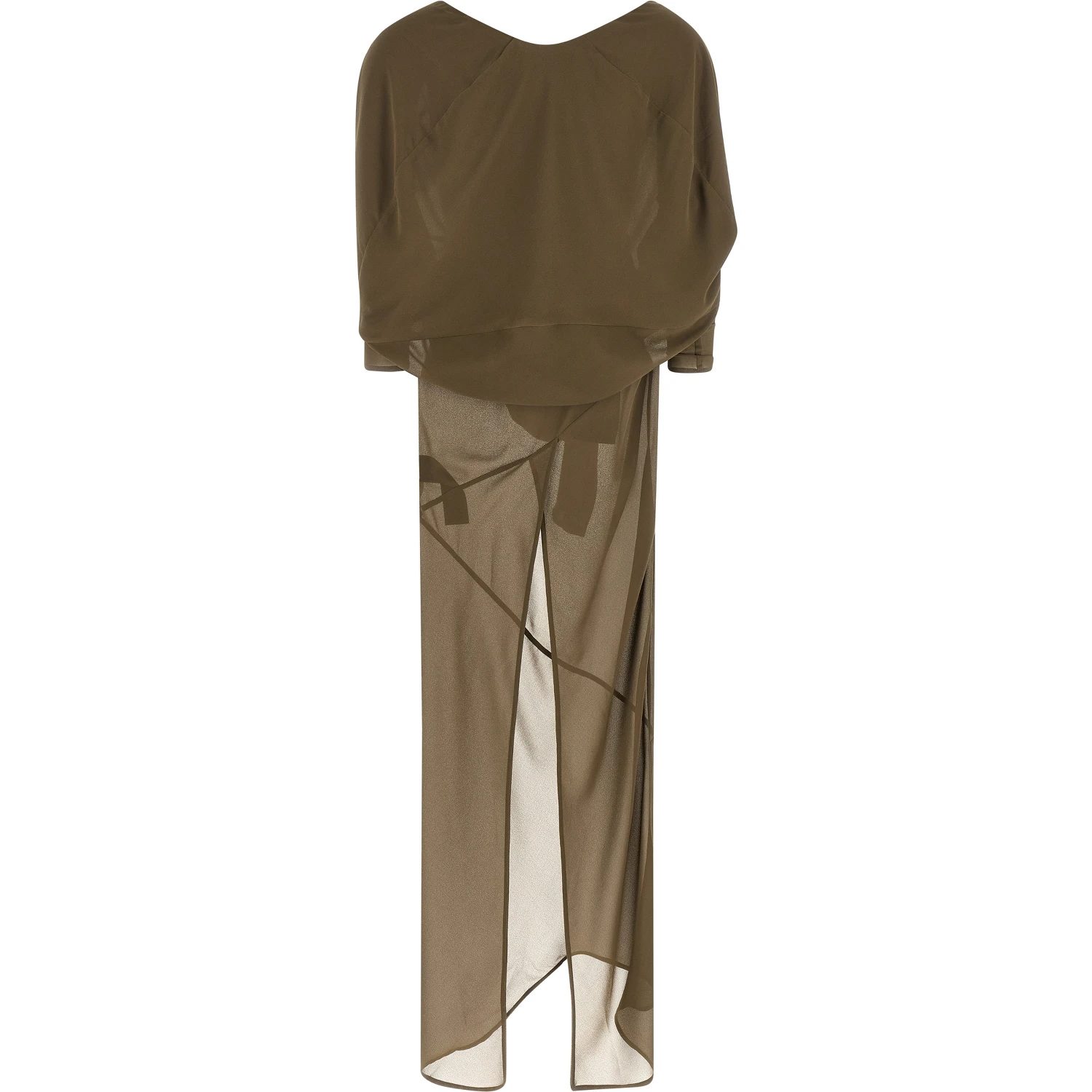 Bicolor Polyester Long Dress