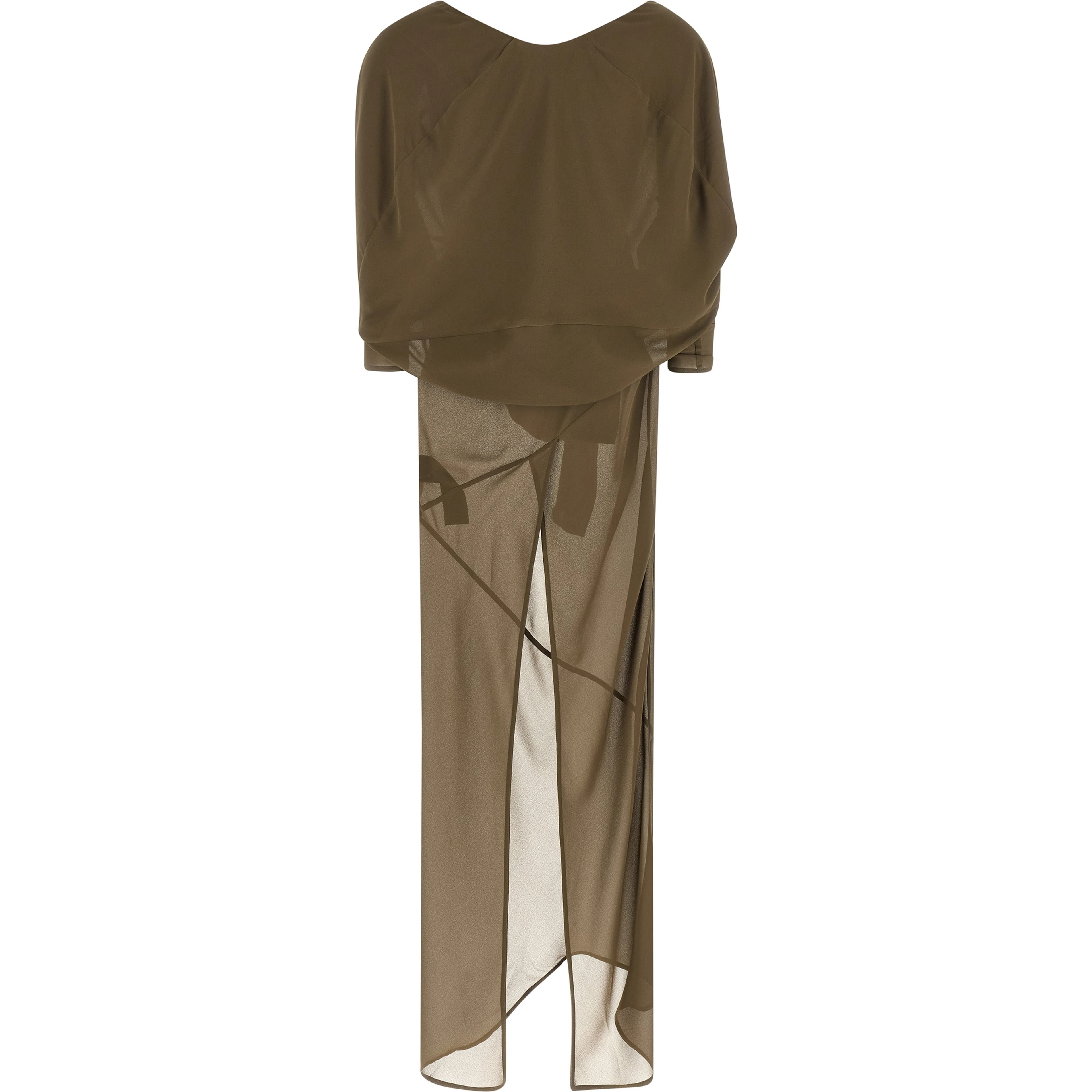 Bicolor Polyester Long Dress