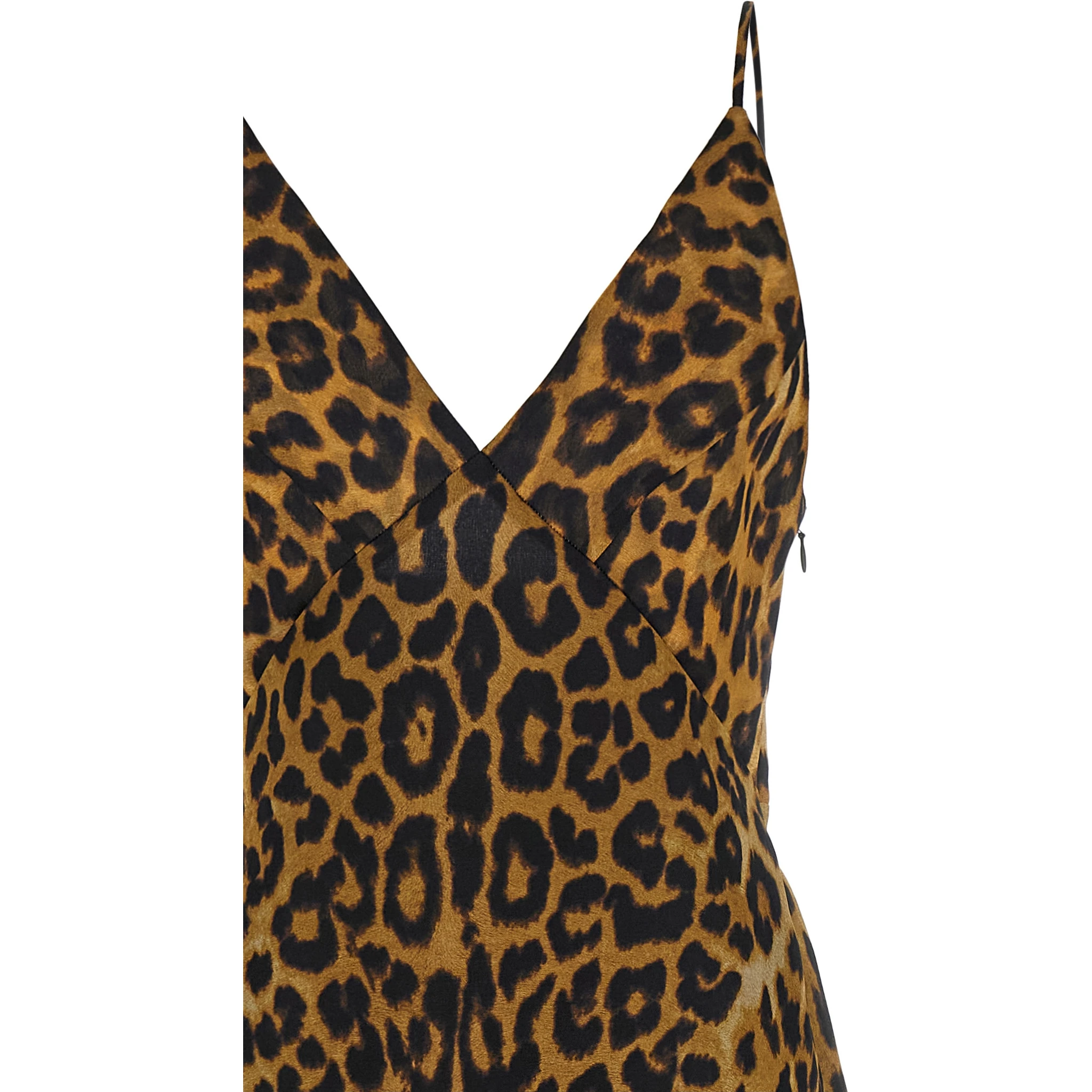 Brown Silk Long Dress