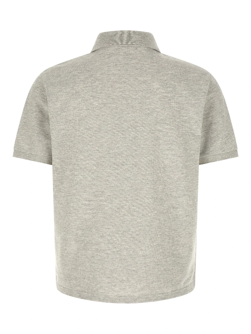 Gray Cotton Polo Shirt