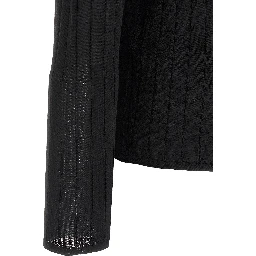 Black Wool Polo Shirt