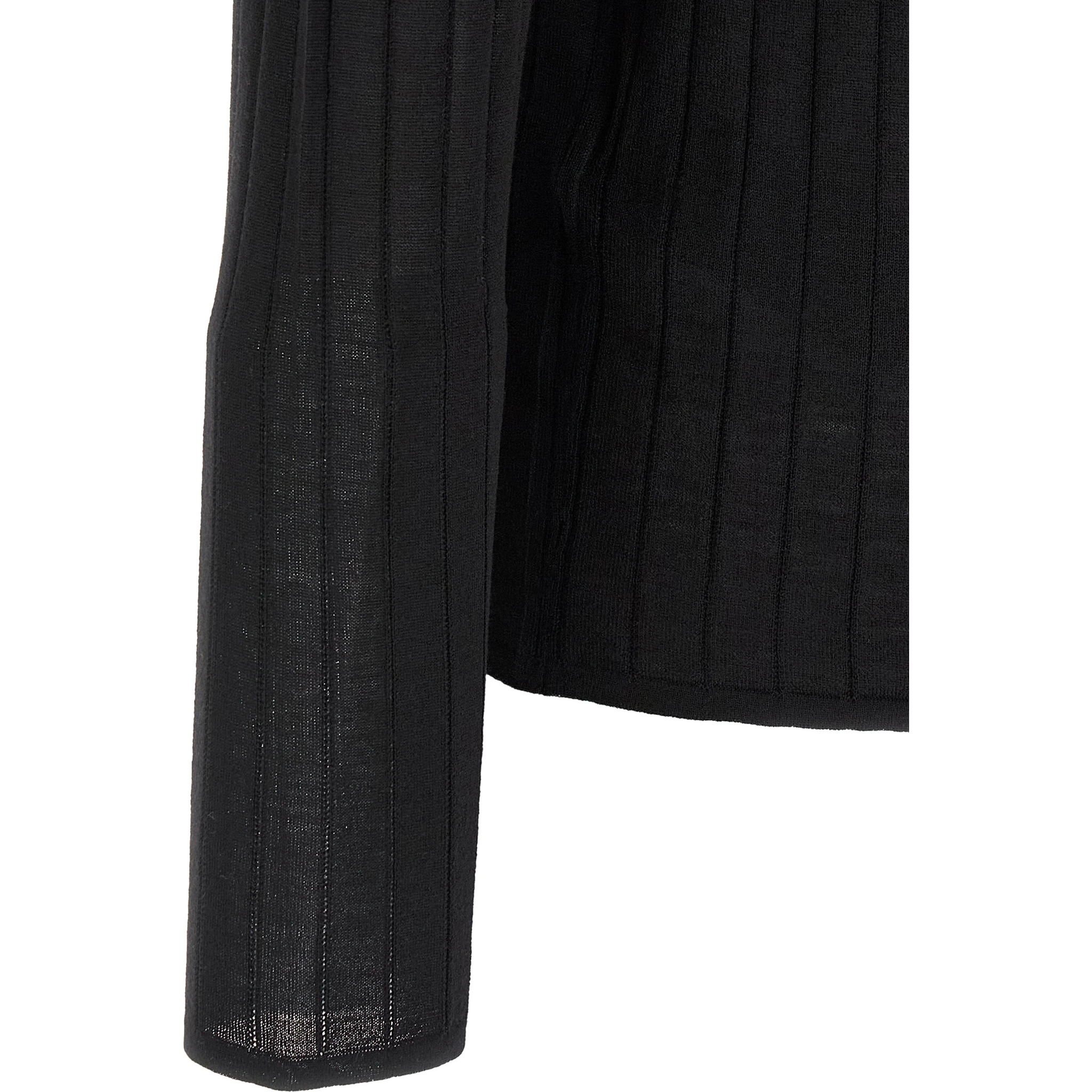 Black Wool Polo Shirt