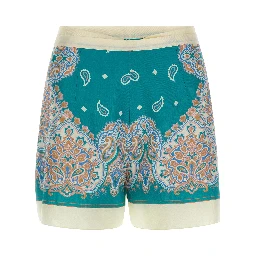 Multicolor Viscose Shorts