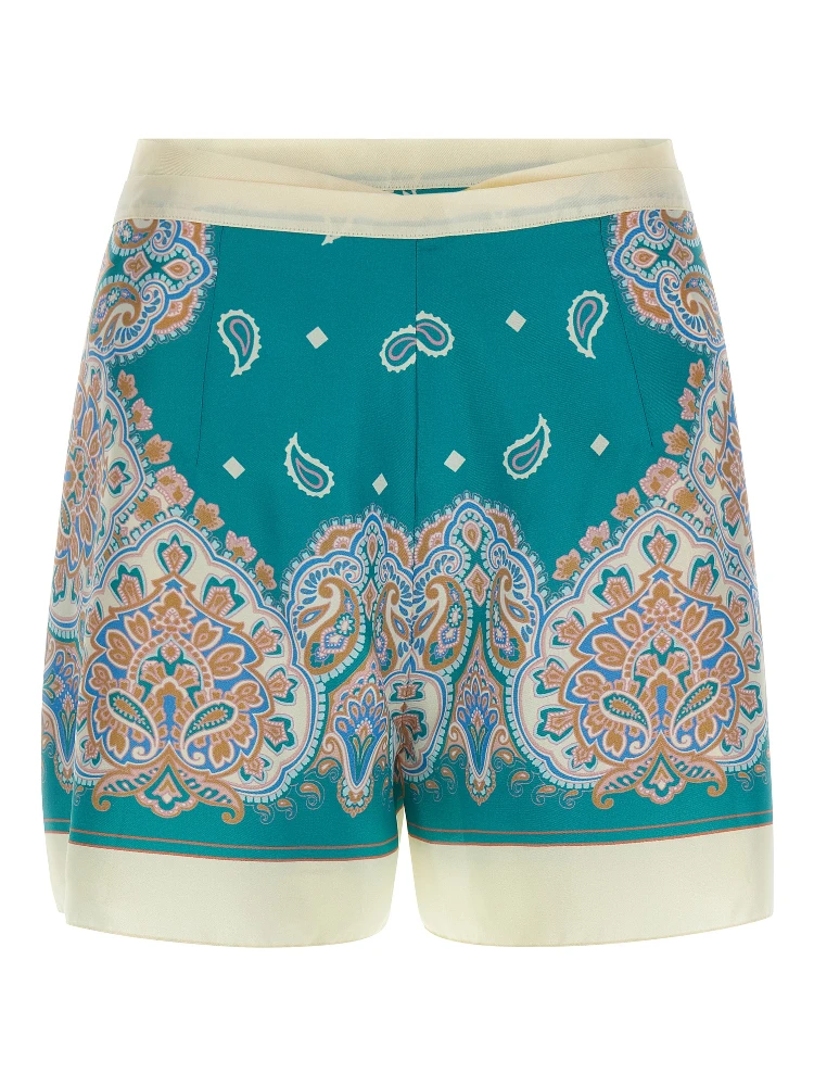 Multicolor Viscose Shorts