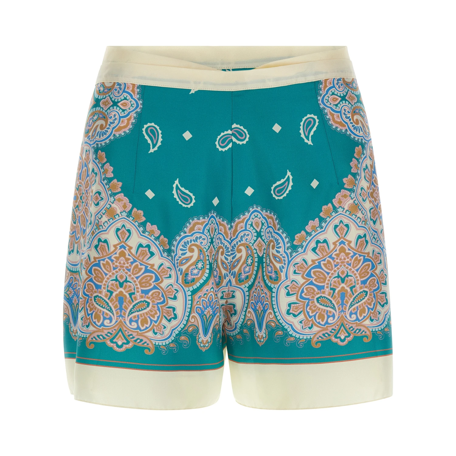 Multicolor Viscose Shorts