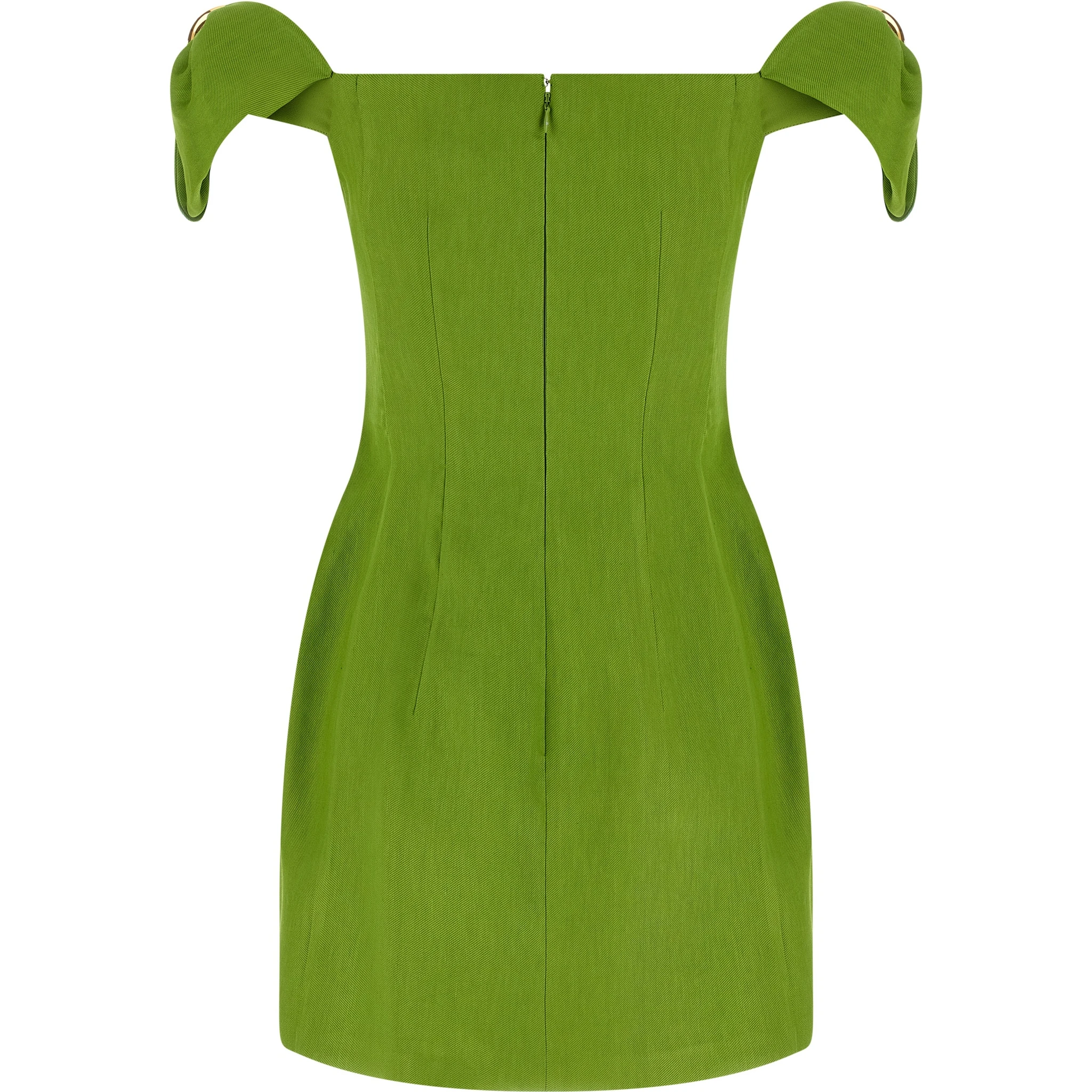 Bicolor Linen Short Dress