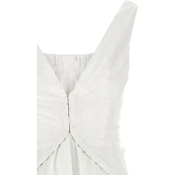 White Cotton Short Dress